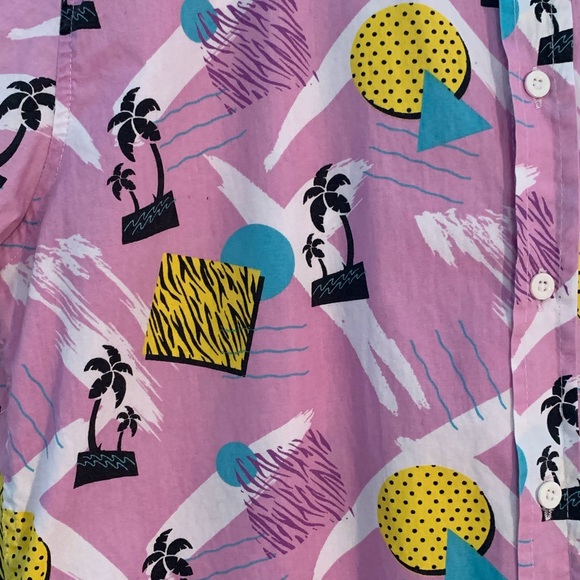 Vintage Button Front Shirt 🌴 Size Large - Picture 4 of 5